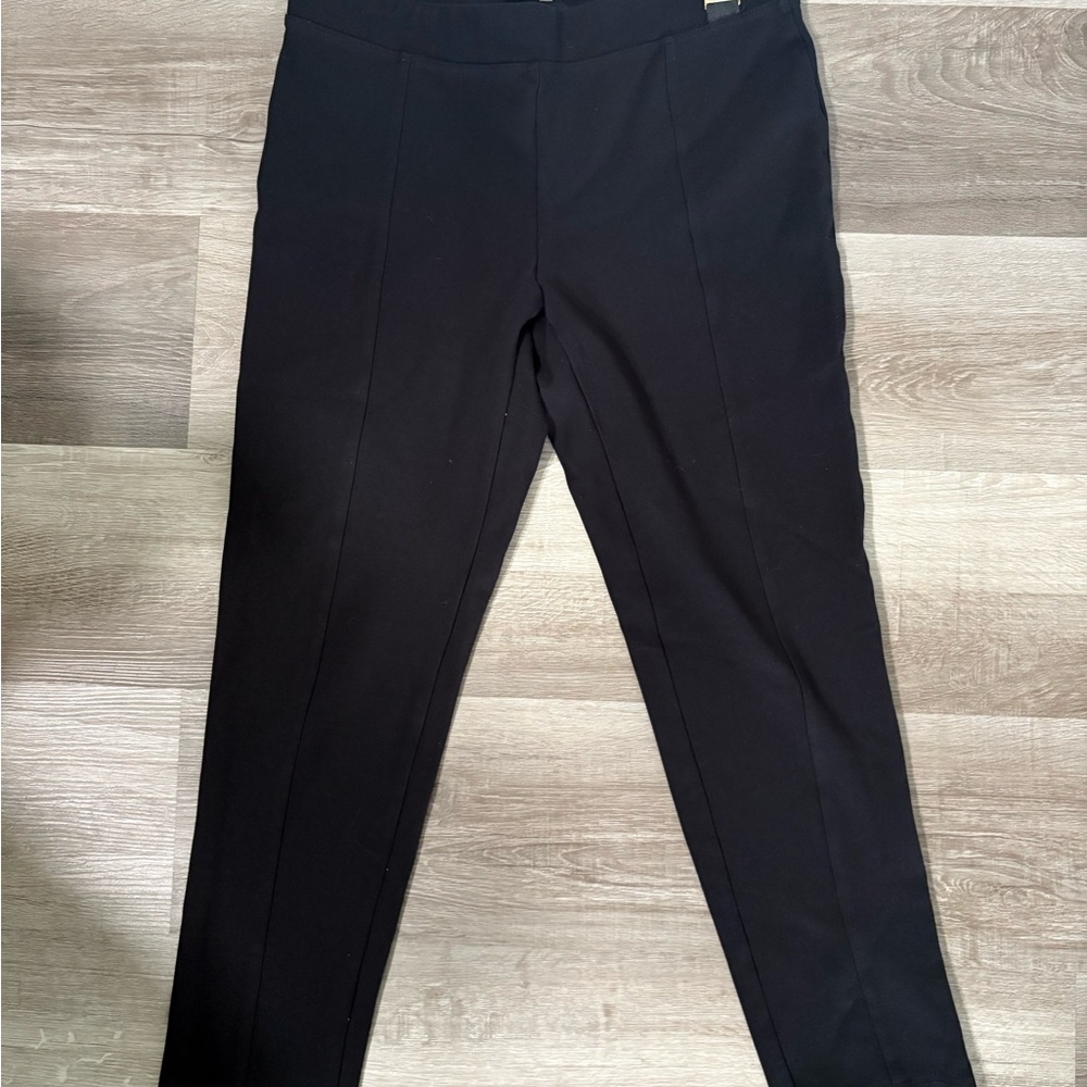 Calvin Klein womens Black Stretch Ponte Pants